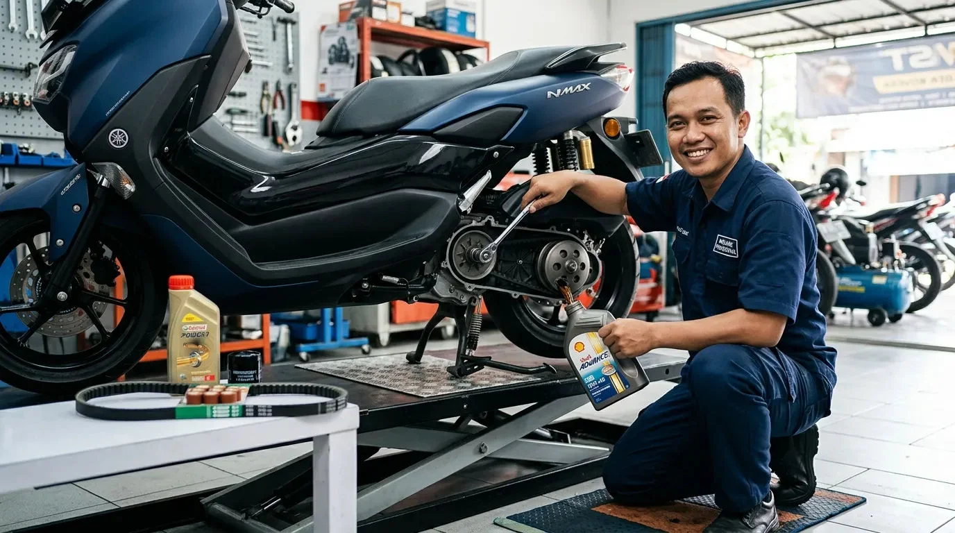 Cara Merawat Motor Tetap Optimal: Panduan Ganti Oli 5.000–10.000 Km dan Standar Perawatan CVT Terbaru